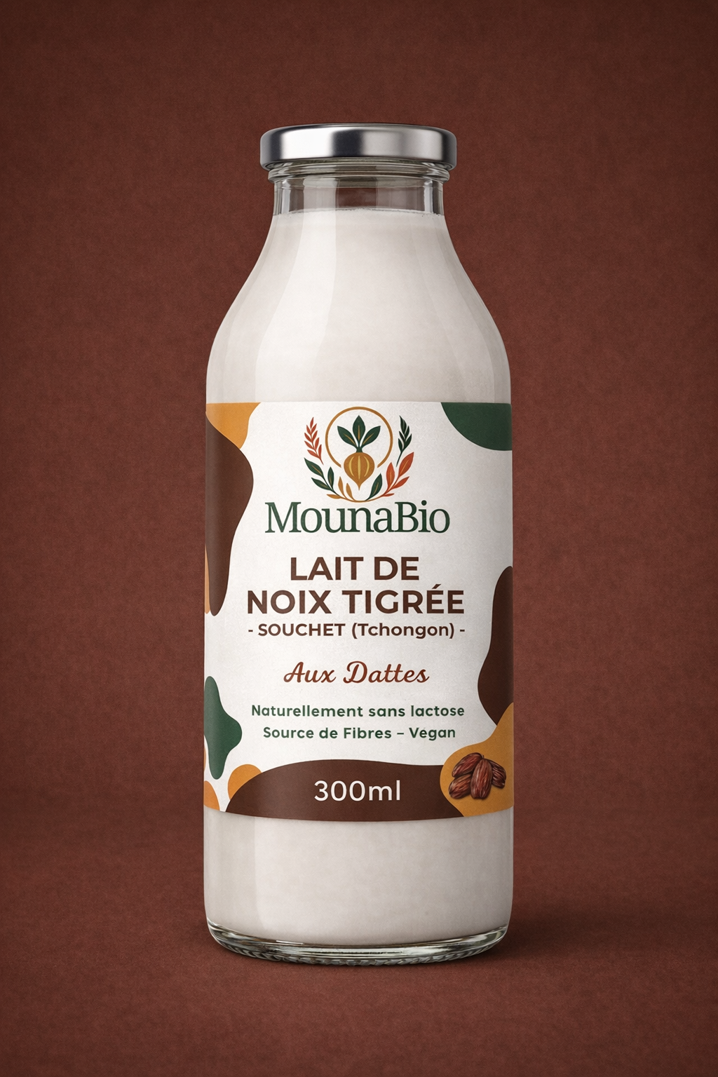 Lait de Noix Tigrées (Souchet) sucré aux dattes – 300ml