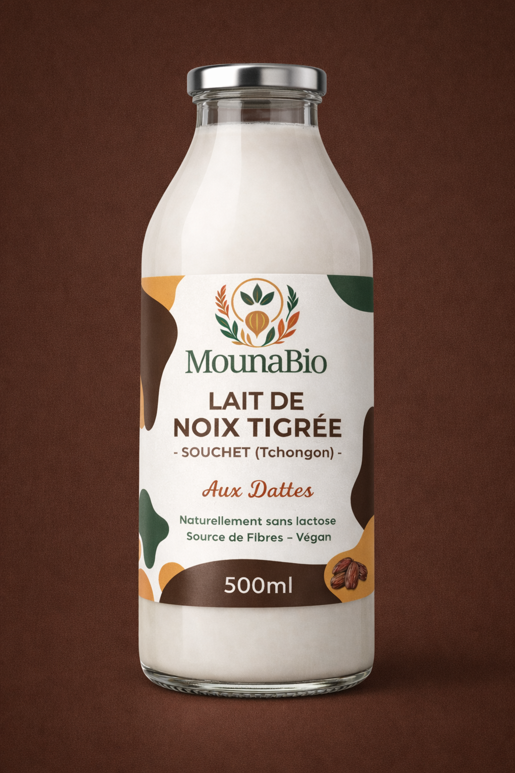 Lait de Noix Tigrées (Souchet) sucré aux dattes –  500ml