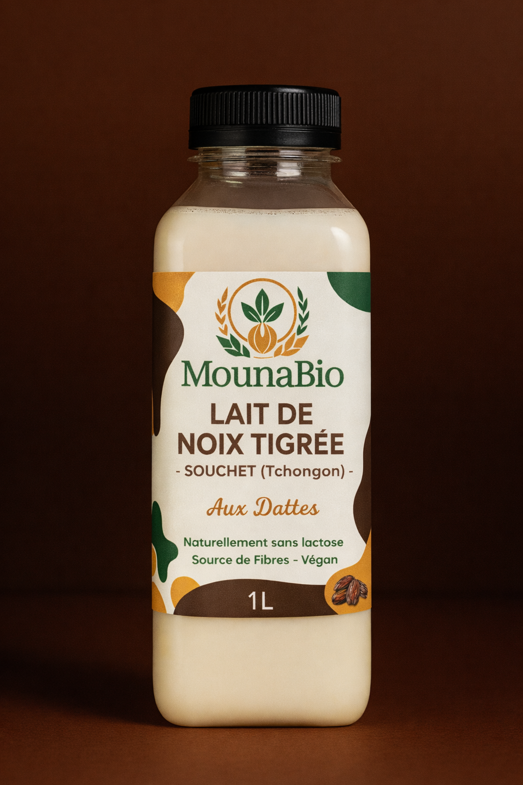 Lait de Noix Tigrées (Souchet) sucré aux dattes –  1L